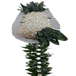 BEYAZ GERBERA KUTLAMA ÇELENK