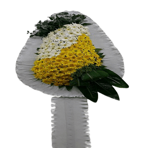 BEYAZ SARI GERBERA ÇELENK