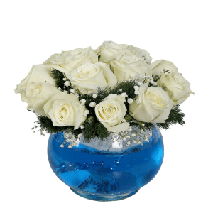 Fanusta Beyaz Güller